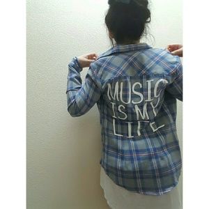 Music is life flannel