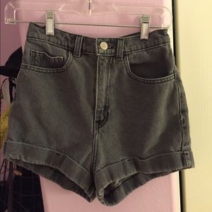 AMERICAN APPAREL JEAN SHORT stone wash