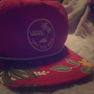 Red Hawaiian Vans Snapback