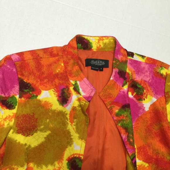 Peck & Peck Multi-Color Short Cotton Jacket Size 8 - image 2