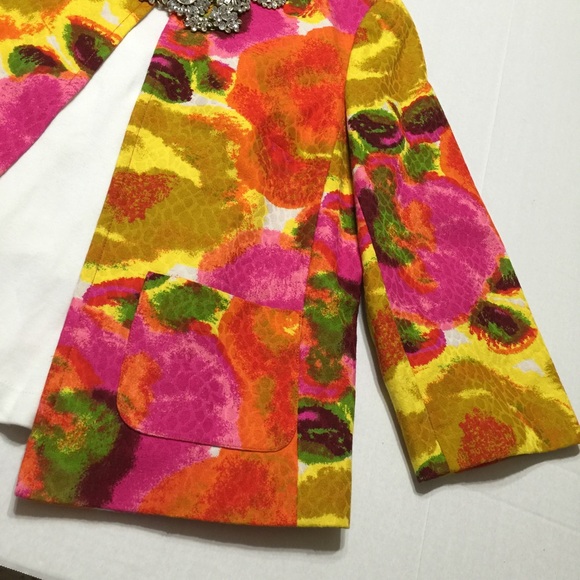 Peck & Peck Multi-Color Short Cotton Jacket Size 8 - image 4