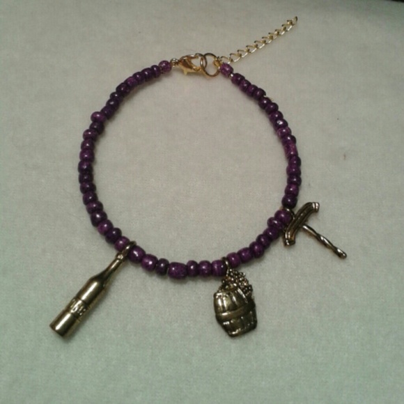 Wine Drinkers Charm Bracelet