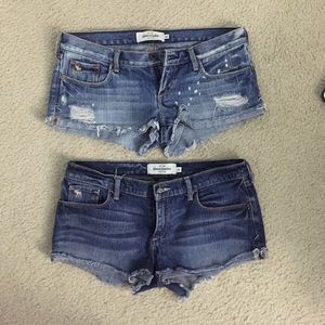 2 A&F denim shorts
