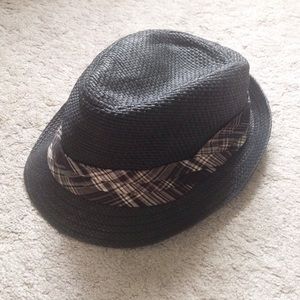 Black Fedora with Plaid Band