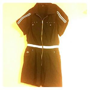 Dereon black/white romper