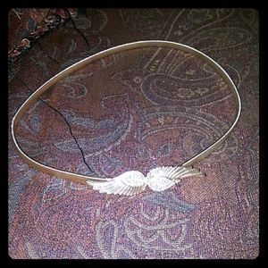 Material Girl gold angel wing belt rhinestones