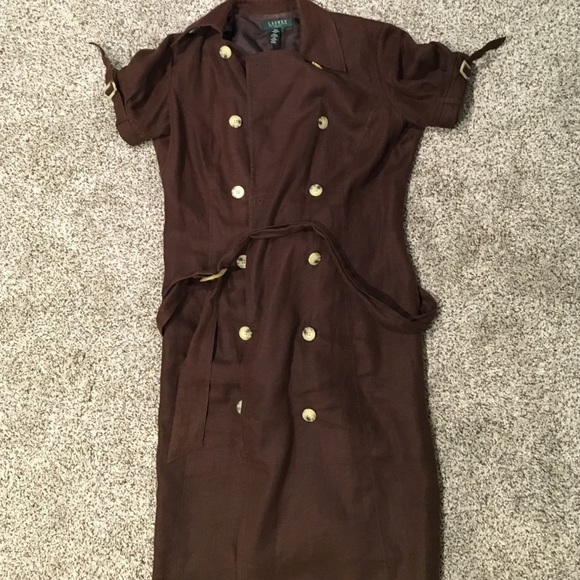 Ralph Lauren dark brown button up dress