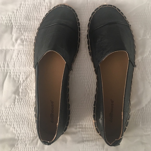 Black Espadrille flats