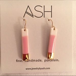 Porcelain bar earrings