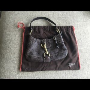 Coach small brown leather bag