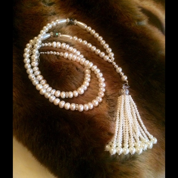 ⚜Pearl Elegance⚜ Tassel Necklace - Picture 3 of 4