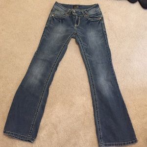 Angels stretch boot cut jeans.