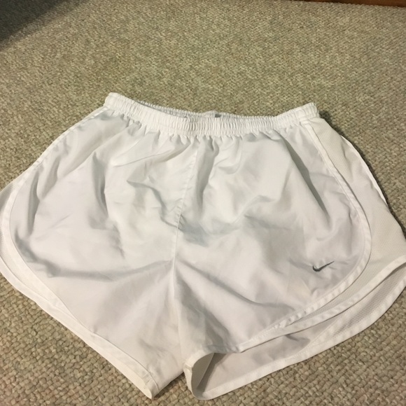 White Nike Running Shorts