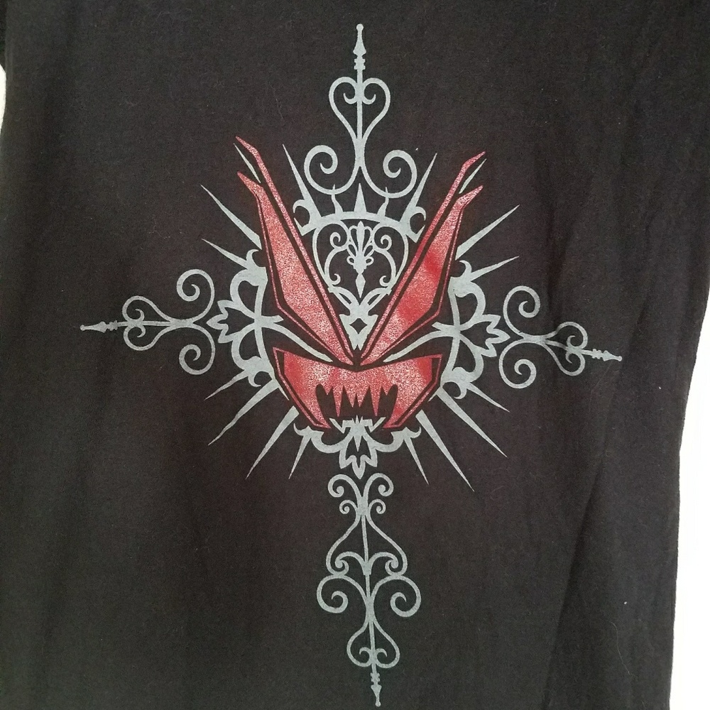 Vampirefreaks Tshirt Vneck Red Graphic Goth Punk - Picture 6 of 8