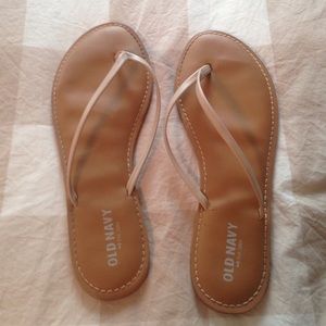 Old Navy tan flip flops