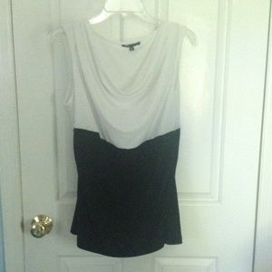 Chaus white and black blouse