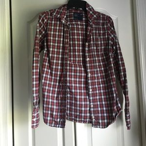 American Eagle Plaid Button Up