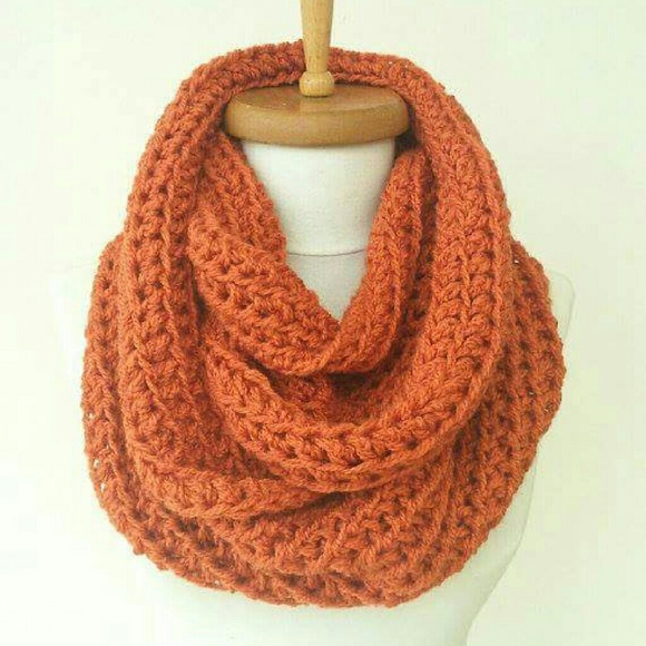New!! Oversized Infinity Rust Orange Scarf!! - Picture 1 of 1