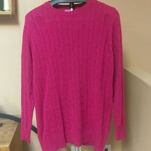 Pink Woman Within crew neck sweater