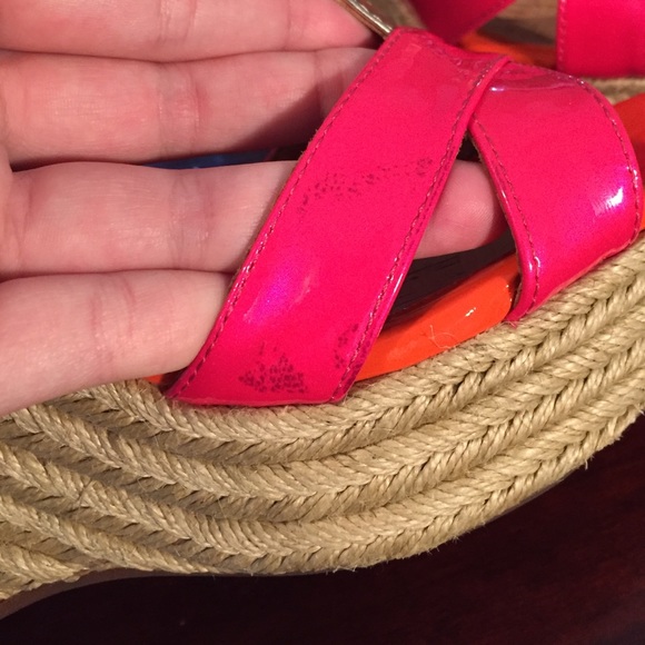 Neon Pink and Orange Wedges!