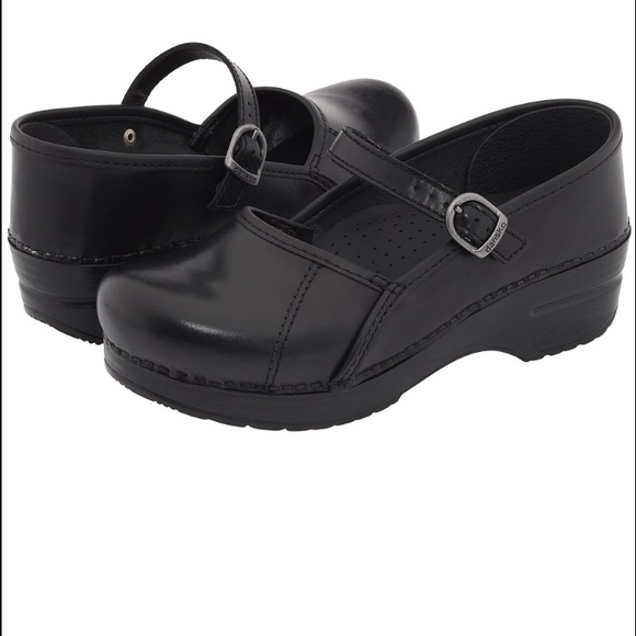 Black Dansko Mary Jane Clogs 38