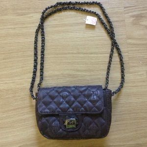 PINK small quilted cross body purse