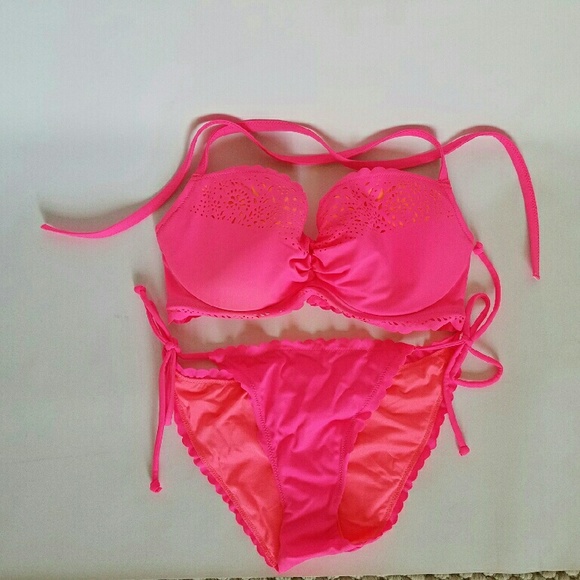 New*Victoria's secret sexy string bikini*Hot Pink*