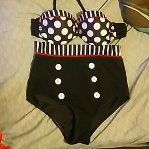2 piece sailor bathing suit
