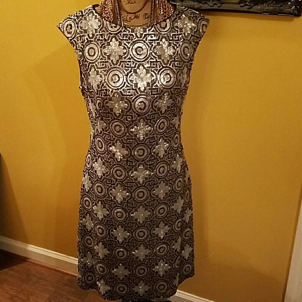 SOLD NWT Sue Wong Formal Cocktail Sequin Dress - Picture 8 of 8