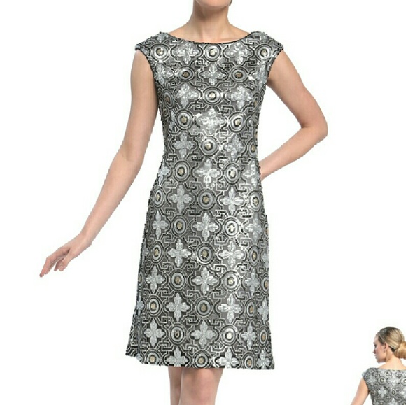 SOLD NWT Sue Wong Formal Cocktail Sequin Dress - Picture 3 of 8