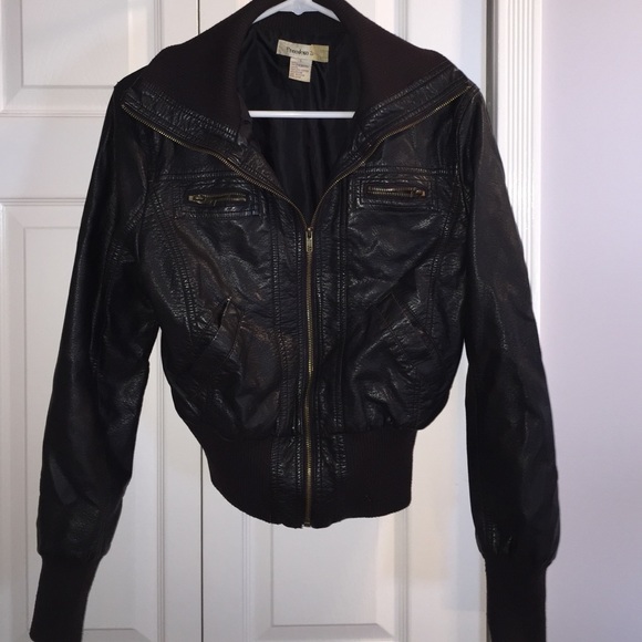 Faux leather jacket