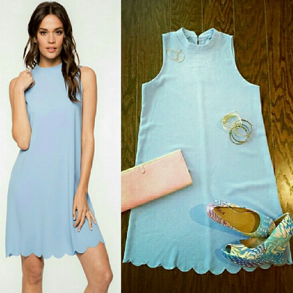 💥SALE!!!💥EVERLY Scallop Hem Shift Dress