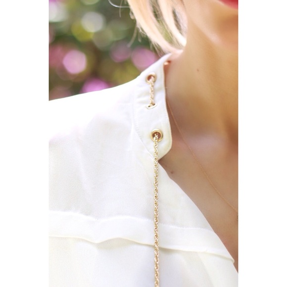 White Gold Rope Blouse ❕LAST❕ - Picture 2 of 4