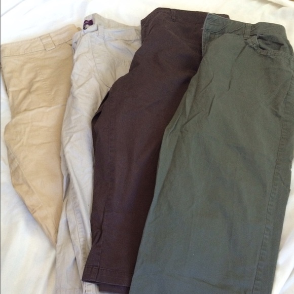 Four pairs of capris