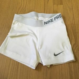 White nike pros
