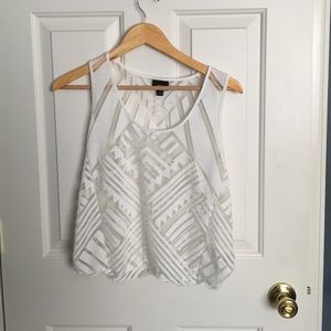 sheer printed tank