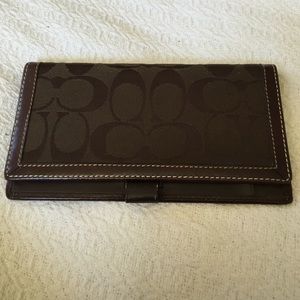 Coach checkbook holder wallet