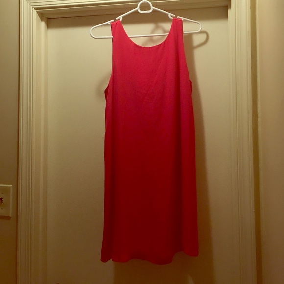 Pink bow back dress