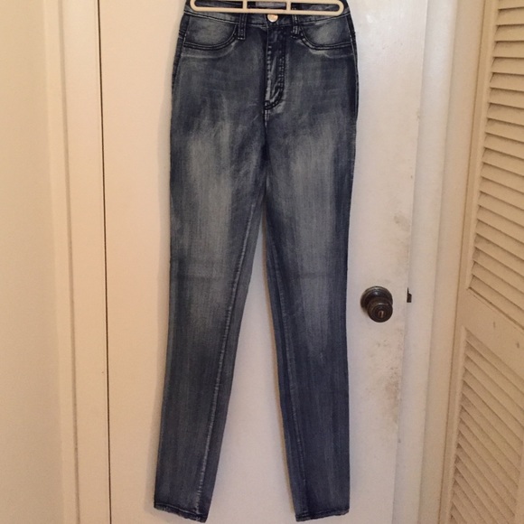 Blue High Waisted Skinny Jeans