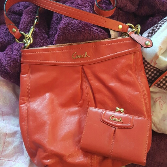 Coach purse and matching wallet