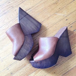 Aldo Brown Slip-on Wedges Size 8