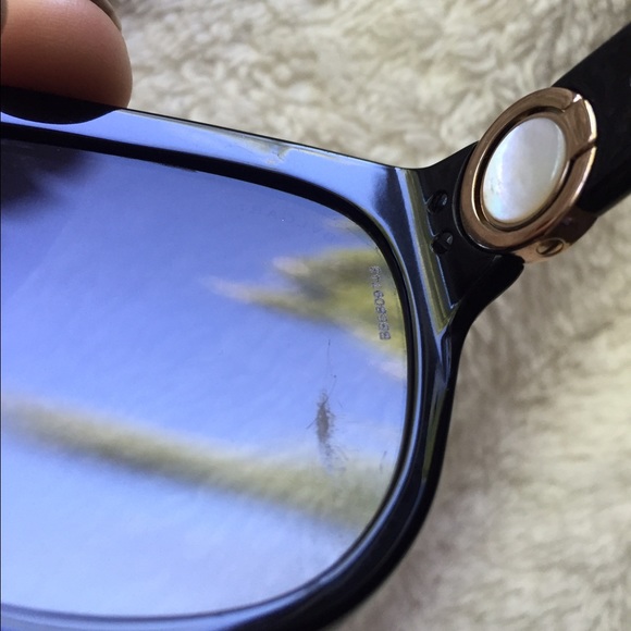 Bvlgari cat eye sunglasses mother of pearl detail