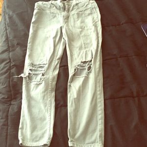 Gray mid rise Mom Jeans from UO