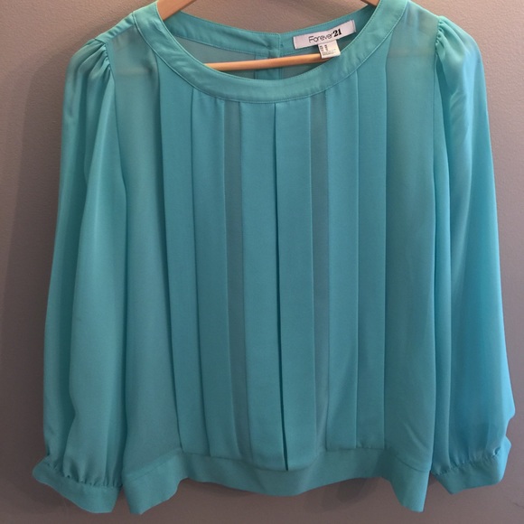 Aqua blue blouse!