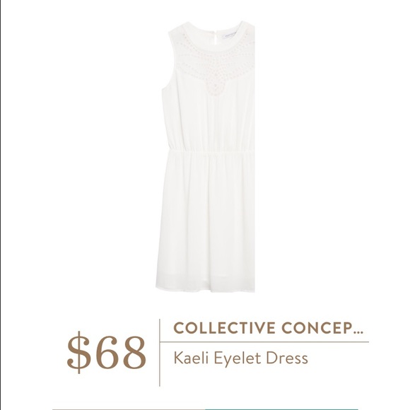 NWT STITCH FIX: white chiffon dress