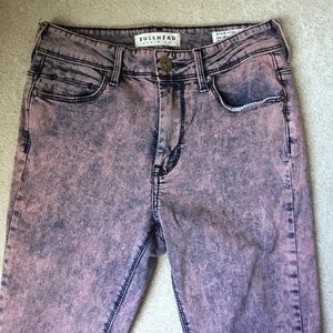 PacSun Bullhead High-Rise Pink Acid Skinny Jeans