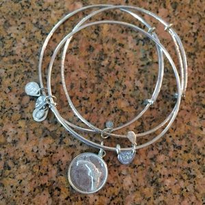 Bundle of Alex & Ani silver bangles
