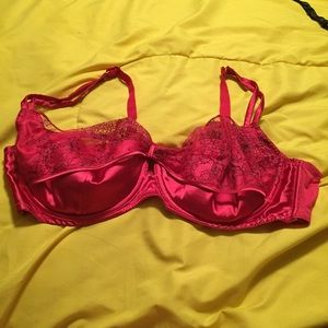 Hot Pink with Black Detail Cacique Bra