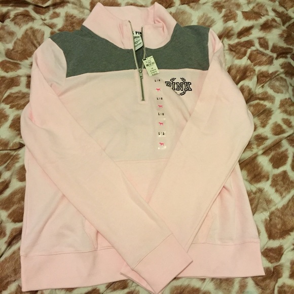 Victoria's Secret Baby Pink Quarter Zip