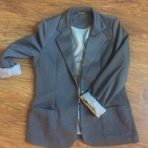 Boyfriend Blazer with striped lining.